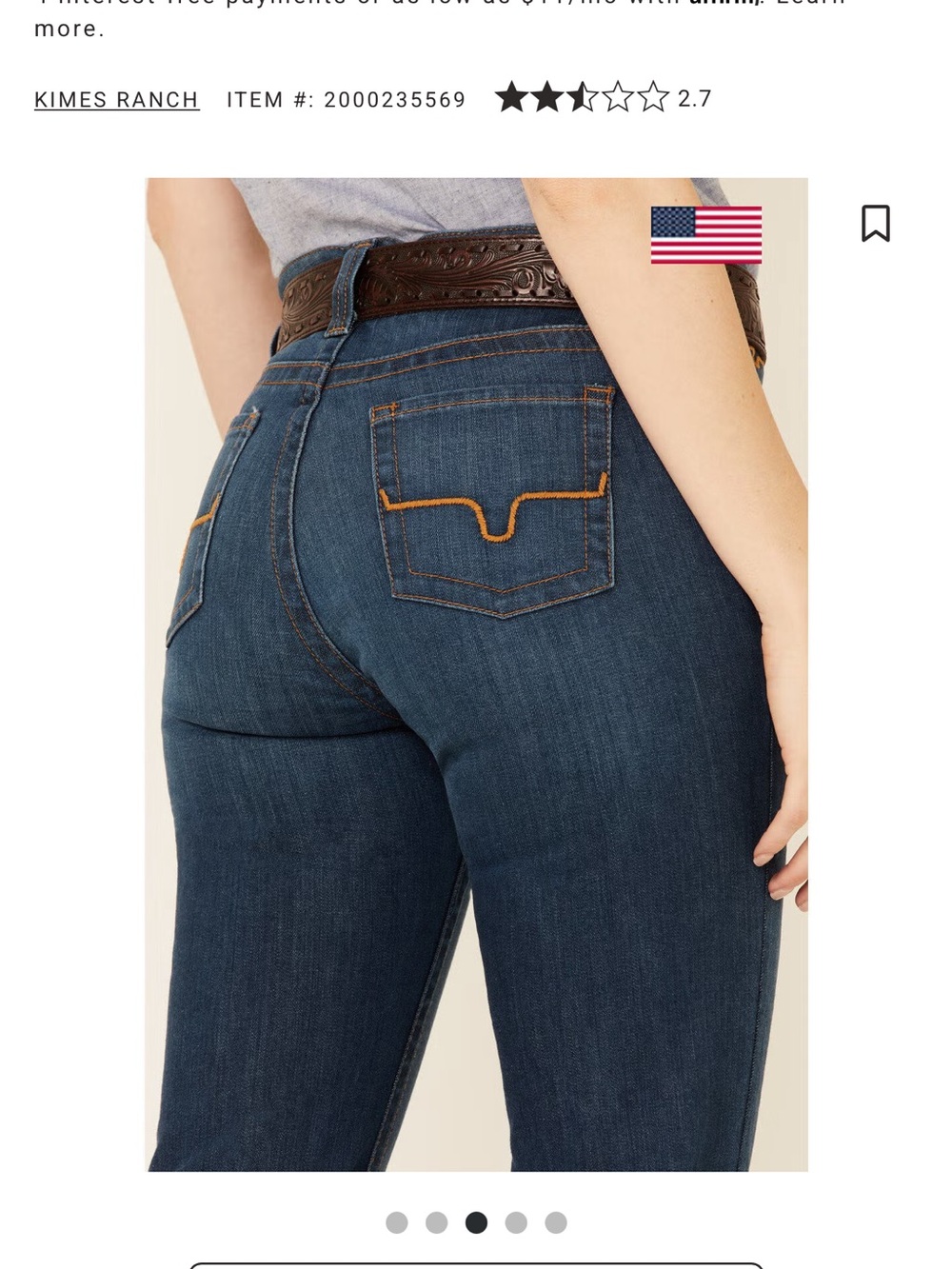 Kimes Ranch Betty Modest Bootcut Women’s Jeans - Dark Blue